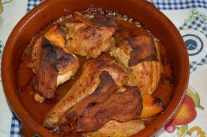 Aspecto del Pollo en la Cazuela